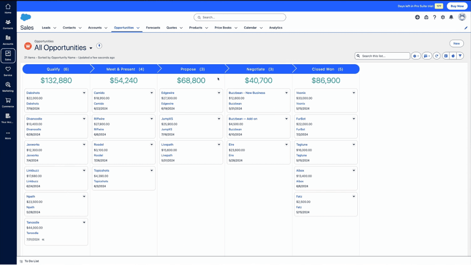 Salesforce Kanban