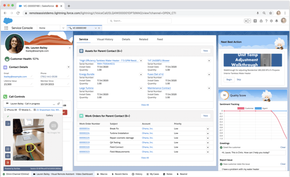 Salesforce Service Cloud Visual Remote Assistant