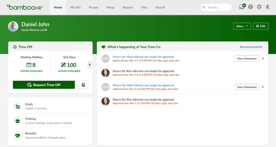 BambooHR platform
