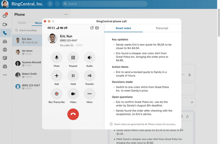 RingSense AI for RingEX