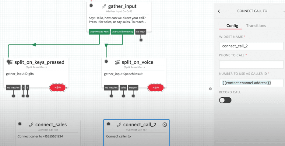 Twilio drag and drop
