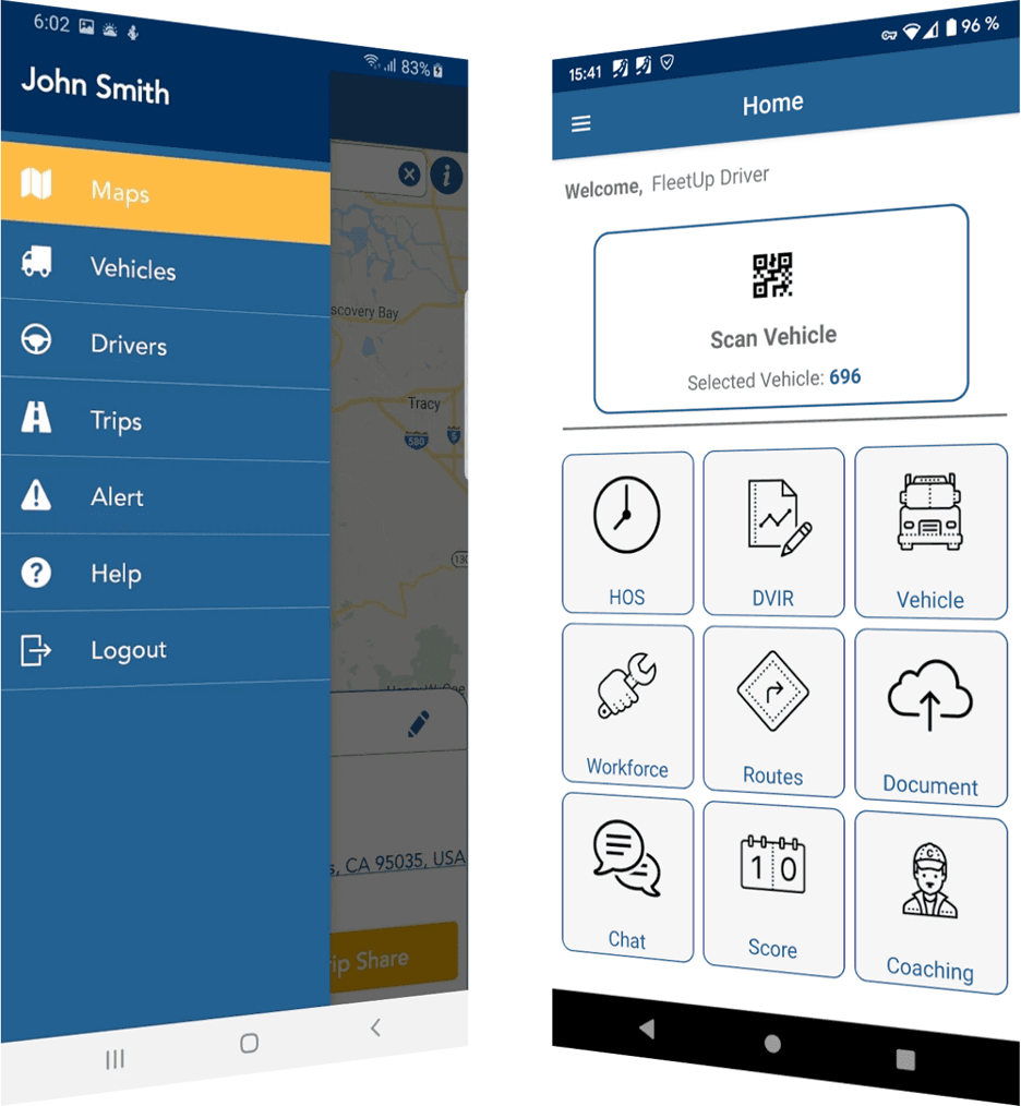 FleetUp mobile app