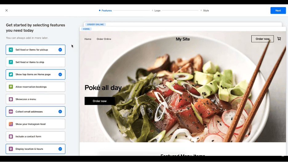 Square online store example