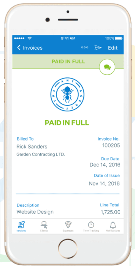 Freshbooks invoices