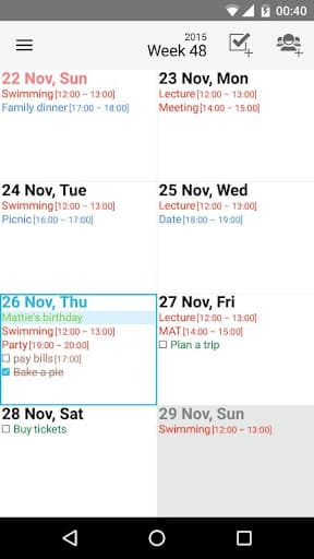 Day by Day app from the Google Play Store