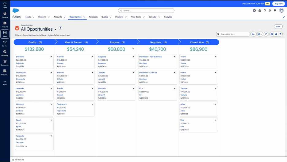 Salesforce Kanban