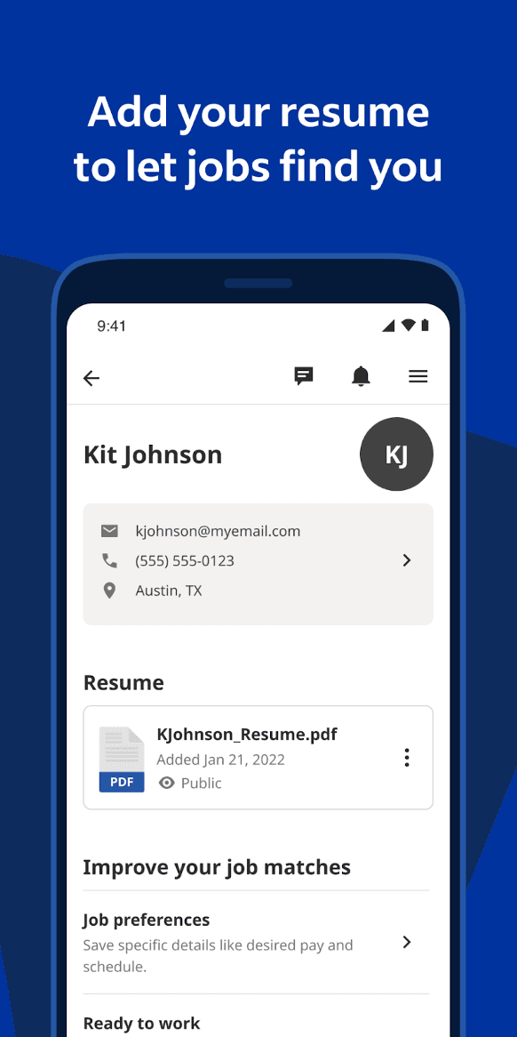 Indeed mobile app