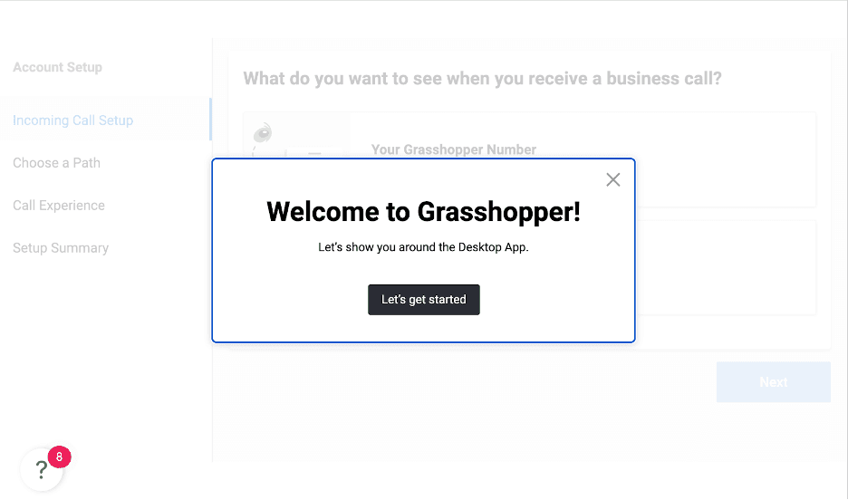 Grasshopper setup wizard