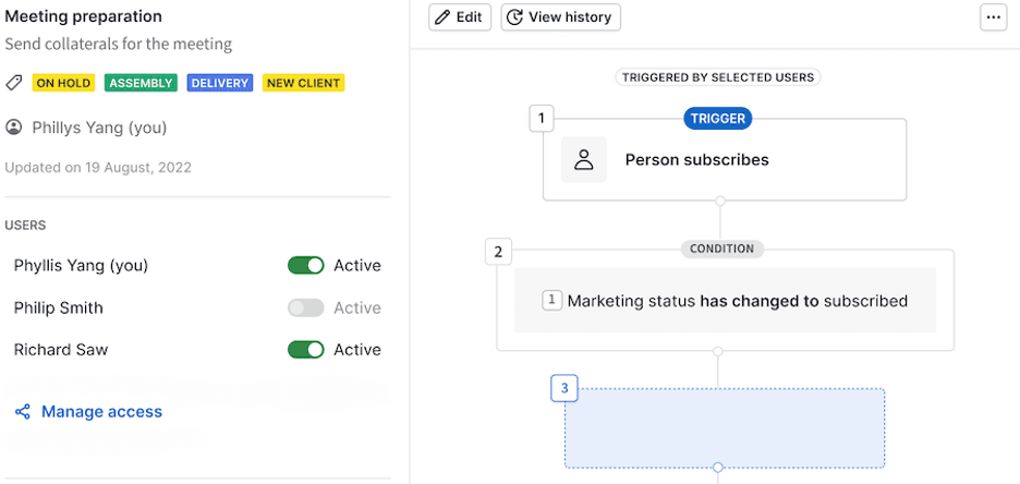 Pipedrive workflow