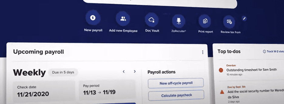 ADP dashboard