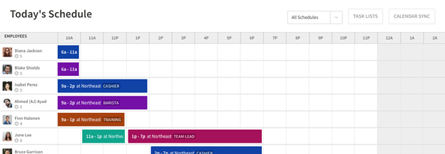 When I Work schedule preview