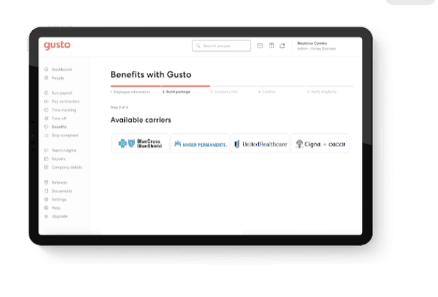 Gusto healthcare plan enrollment
