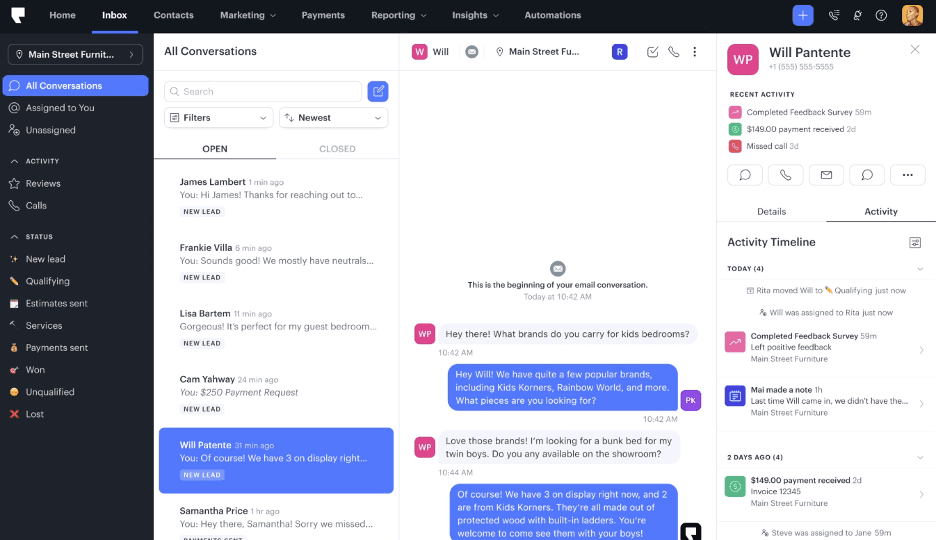 Podium inbox