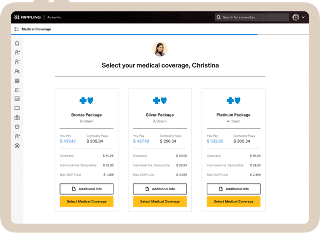 Rippling employee self-service
