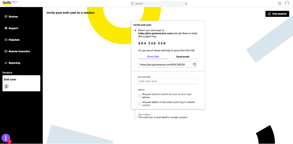 GoTo Resolve invites