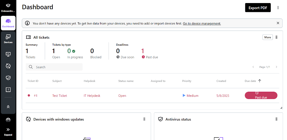 LogMeIn Resolve dashboard