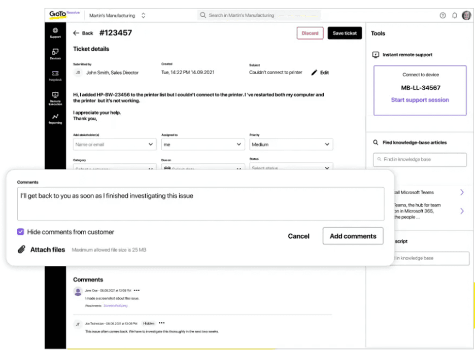 LogMeIn Resolve notes