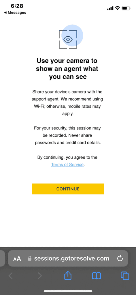 LogMeIn Resolve text invitation