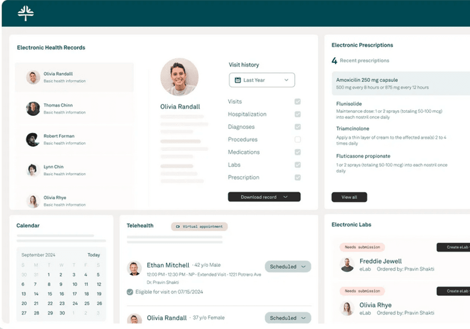 Tebra dashboard