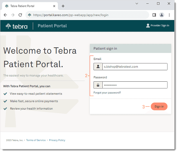 Tebra patient portal