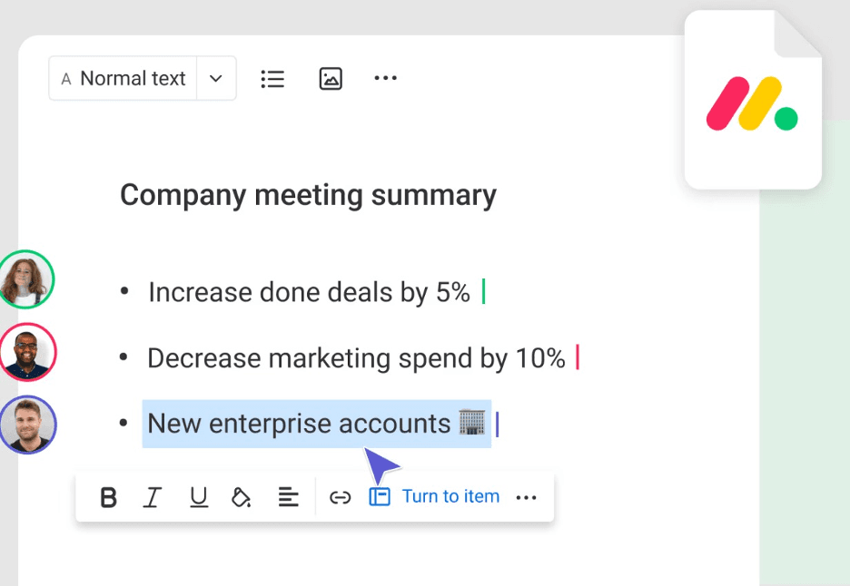 monday.com Workdocs