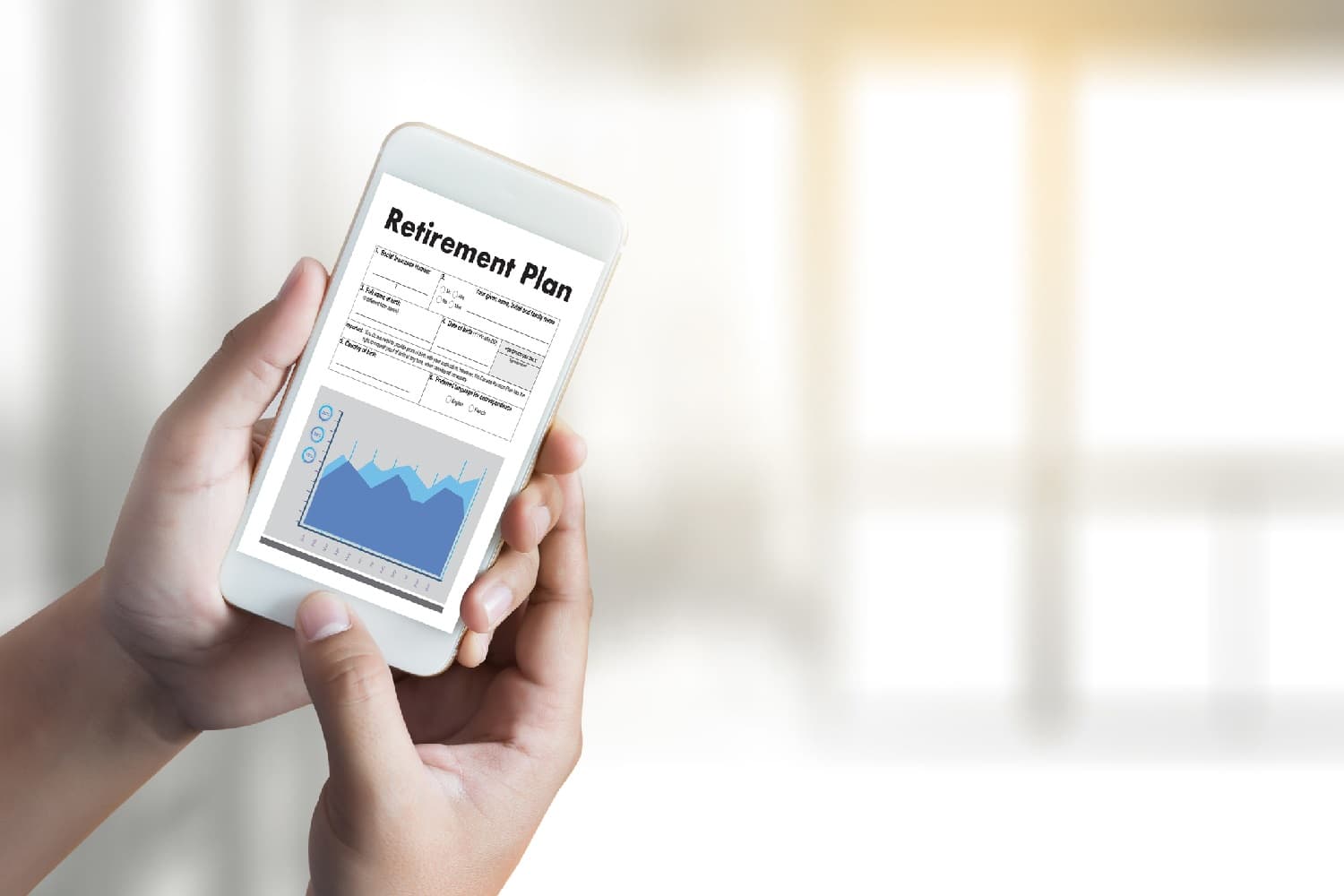 retirement plan on a smartphone