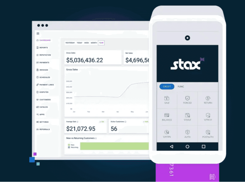Stax Pay dashboard