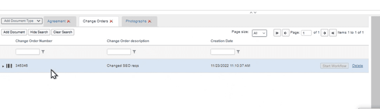 DocuPhase search function