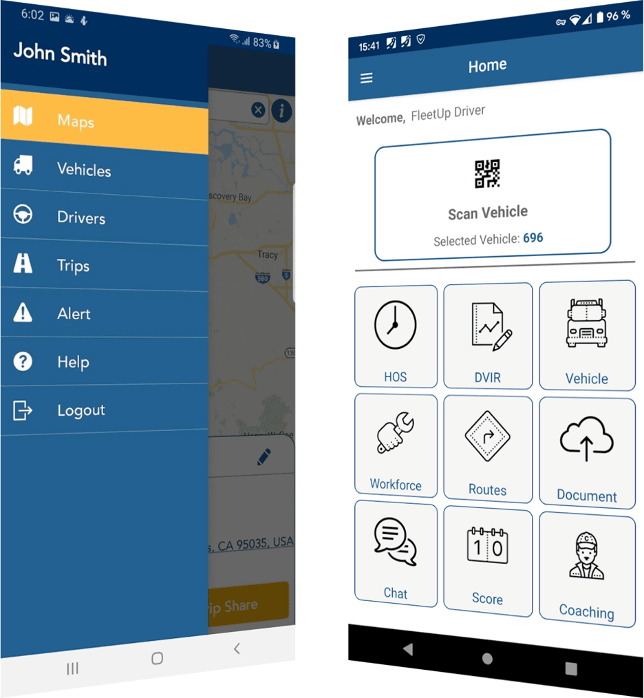 FleetUp mobile app