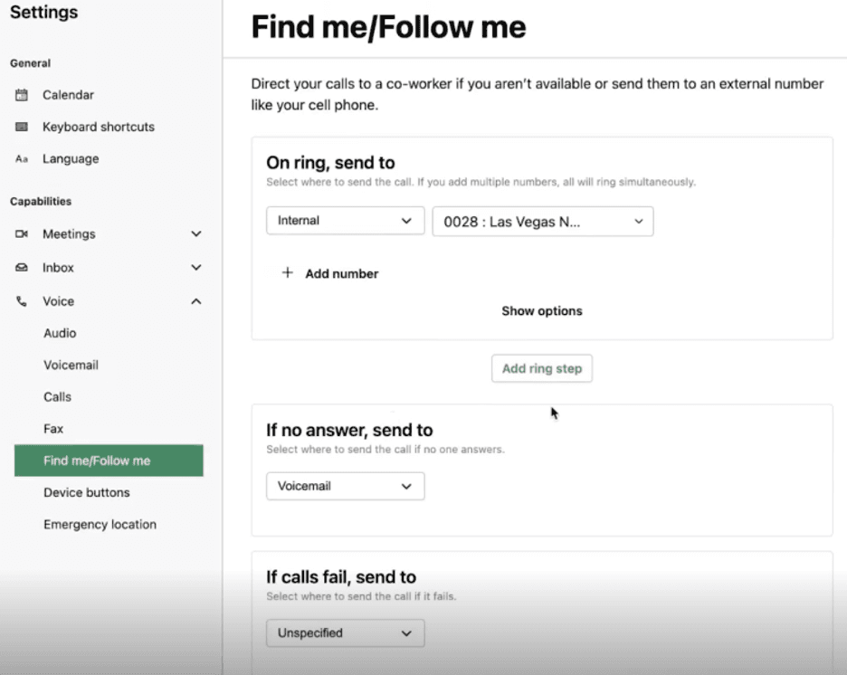 GoTo Connect Find me/Follow me tool