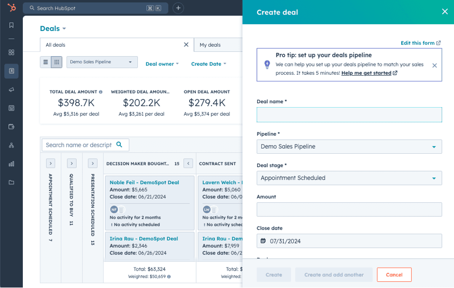 Hubspot deal reviews