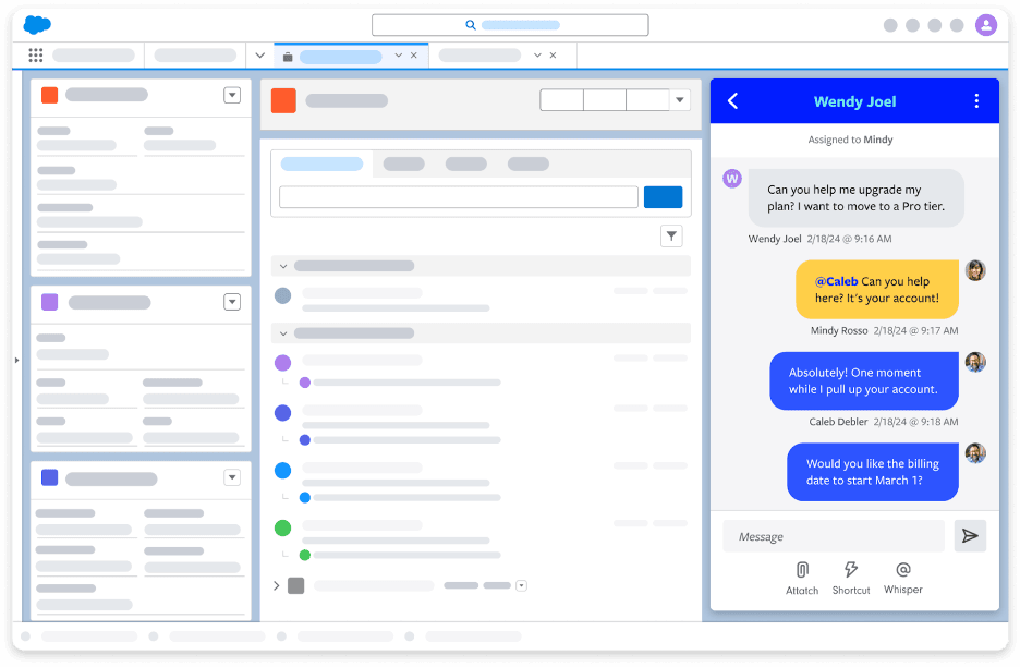 Tagging colleagues in Textline