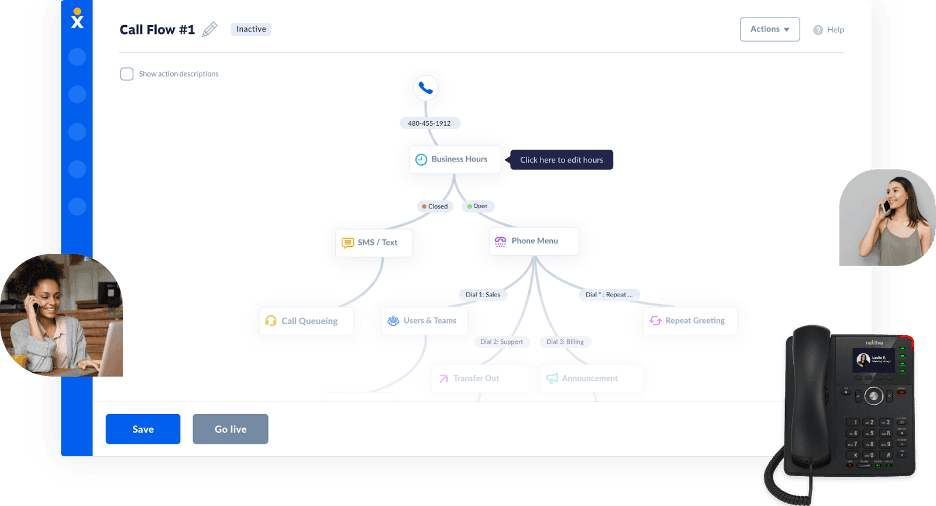 Nextiva complex call flows