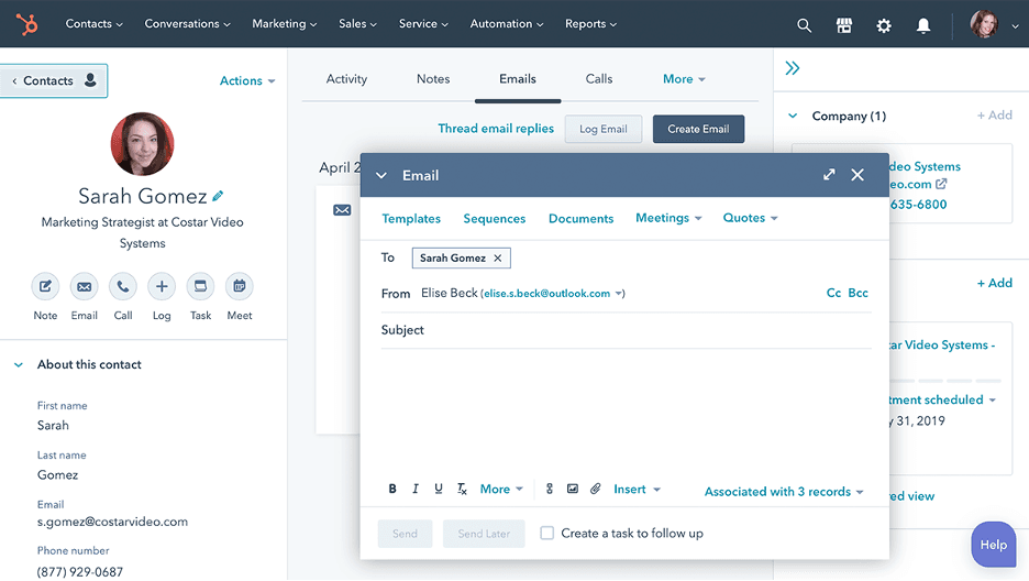 Hubspot sales and marketing tools