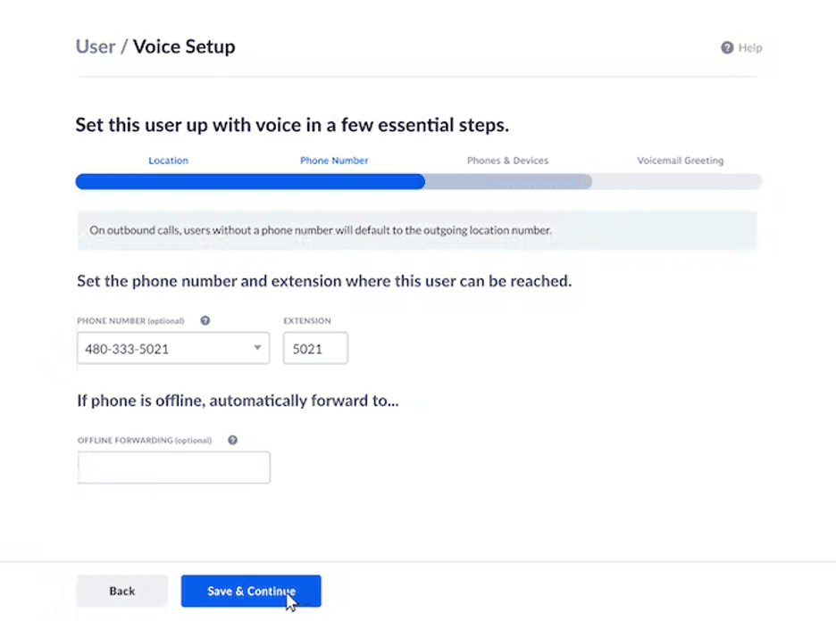 Nextiva setup wizard