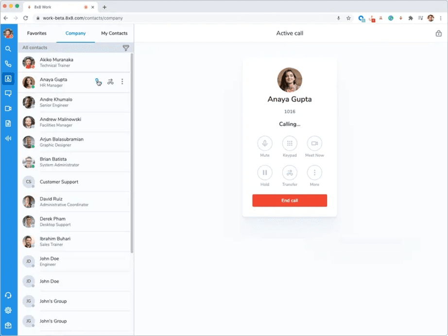 8x8 Work app