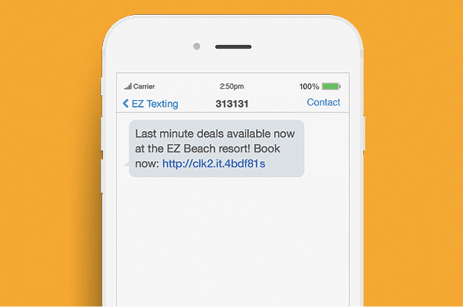 EZ Texting link shortener