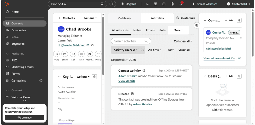 hubspot contacts