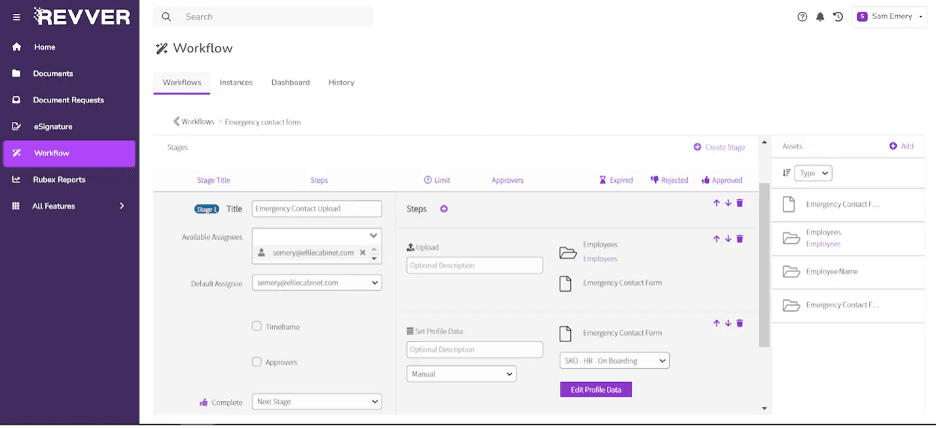 Revver workflow creation