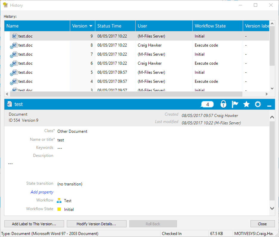 M-Files test document