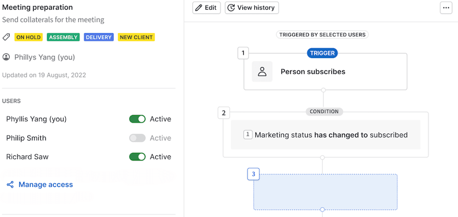 Pipedrive workflow