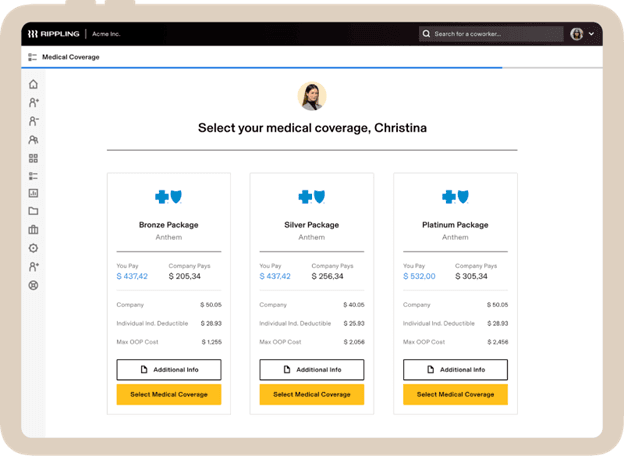 Rippling employee self-service