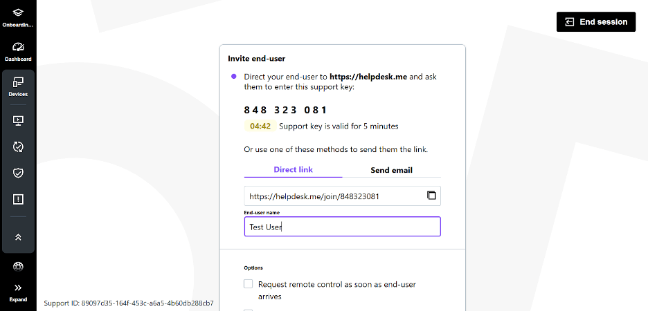 LogMeIn Resolve invite users
