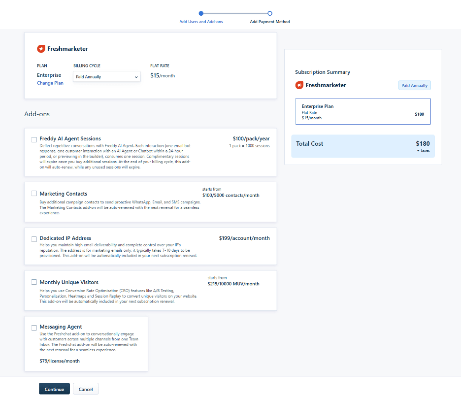 Freshmarketer contacts