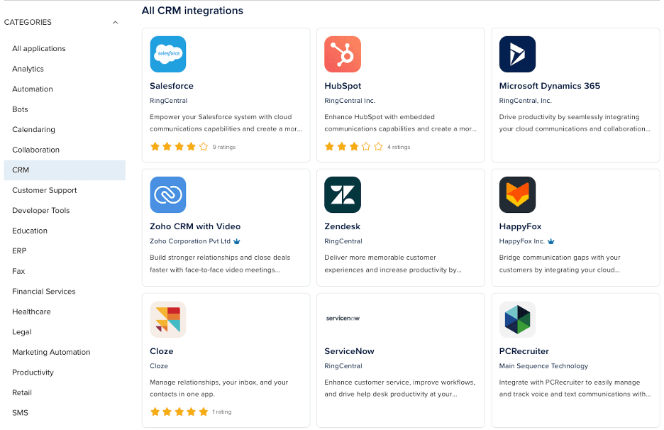 RingEX third-party integrations