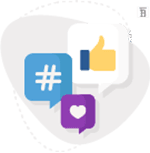 graphic of social media like icons