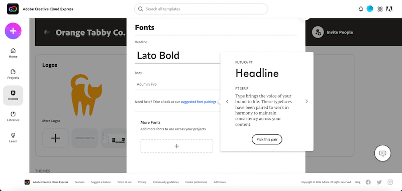 Creative Cloud Express headline