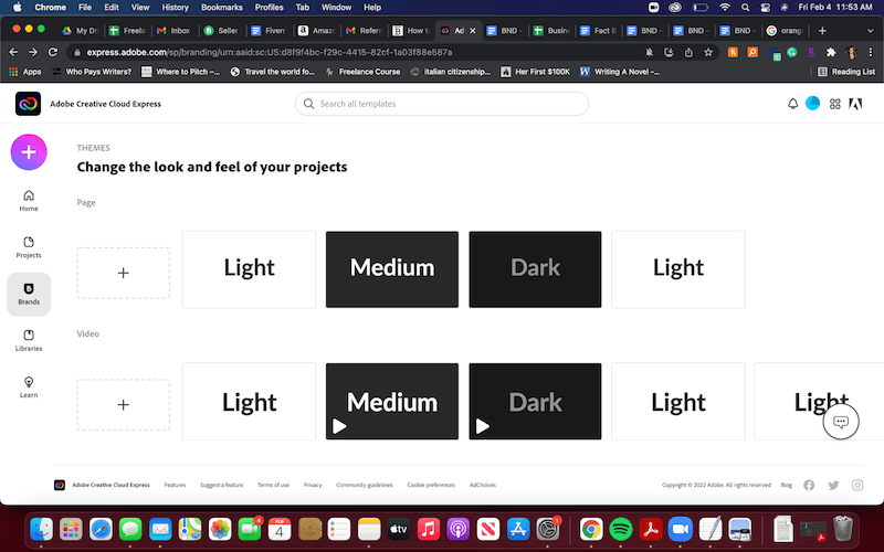 Creative Cloud Express change look