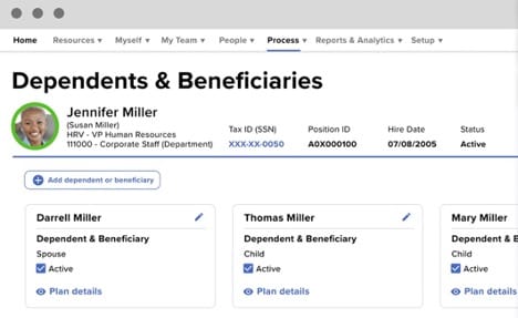 ADP benefits platform