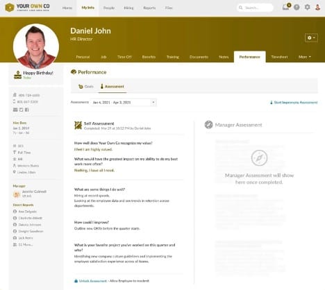 BambooHR self-assessment